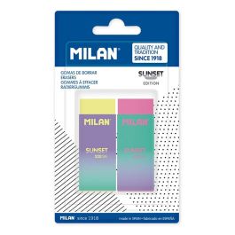 Milán Gomas de borrar nata 320 edición sunset, blister 2 uds - Amarillo / rosa