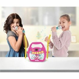 Lexibook MINNIE MOUSE Altavoz Bluetooth con Efectos de Luz, Micrófonos y Batería Recargable Infantil Portátil Karaoke