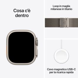 Apple MEWY4QL/A Watch Ultra 3 GPS Cellular 49mm Caja de Titanio Natural Correa Milanese M
