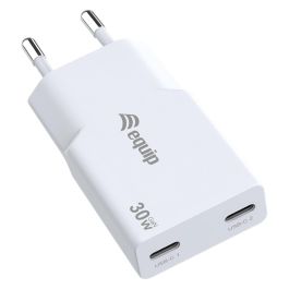 Equip 245524 Cargador USB-C GaN Slim 30W 2 Puertos (PD 3.0, QC 3.0) Blanco - Carga Rápida Compacta para 2 Dispositivos Precio: 19.3842. SKU: B196PK4LLR