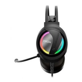 Krom Kappa Auricular Gaming Estéreo con Micrófono Flexible Iluminación LED RGB Rainbow para PC Conexión USB/Jack 3.5mm Cable 210cm Krom Kappa Auricular Gaming Estéreo con Micrófono Flexible Iluminación LED RGB Rainbow para PC Conexión USB/Jack 3.5mm Cable 210cm
