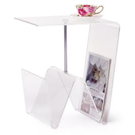 DKD Home Decor Mesita Auxiliar Loft con Revistero de Acrílico y Metal Transparente 40x30x44 cm Precio: 57.58632. SKU: S3023365