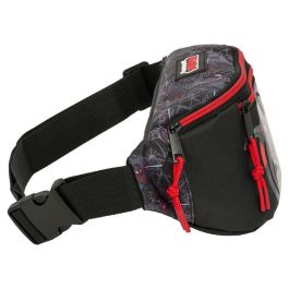 SAFTA Riñonera Miles Morales Spiderman Marvel 23x9x12cm, Compartimento Principal Gran Formato con Cremallera y Cintas Ajustables