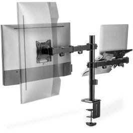 Digitus DA-90436 Soporte de Escritorio para Monitor 17-32" y Portátil, 9KG, VESA 75x75/100x100, Ajustable, Negro