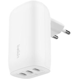 Belkin Cargador WCC002VFWH 67W 3X USB-C Blanco para Carga Rápida y Múltiples Dispositivos