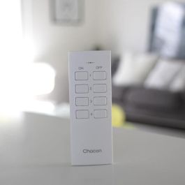 Juego de 2 mini enchufes - CHACON - Encendido/Apagado - 2300 W (FR) + mando a distancia - Blanco