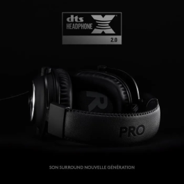 Logitech G Pro X Auriculares Gaming Profesionales con Sonido Envolvente 7.1 DTS Headphone:X 2.0 y Micrófono Desmontable BLUE VO!CE para PC, Consolas y eSports