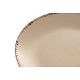 DKD Home Decor Plato de Gres Marron 27 x 3 x 27 cm Apto Microondas y Lavavajillas (6 Unidades)