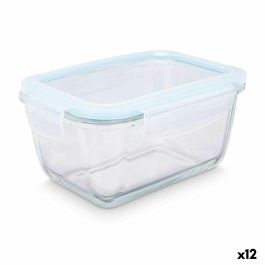 Fiambrera Vivalto 90553 Transparente Silicona Vidrio de Borosilicato 950 ml 18 x 8,8 x 13,5 cm (12 Unidades)