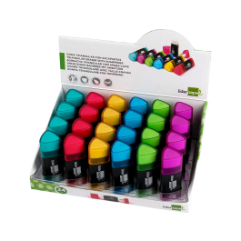 Liderpapel Goma de Borrar Triangular con Sacapuntas Ecológica sin PVC Colores Surtidos