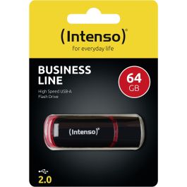 Intenso Stick USB 2.0 de 64GB - Tipo A Negro y Rojo