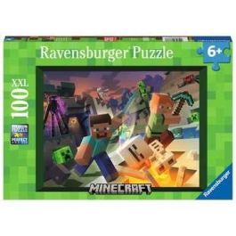 Ravensburger 13333 Puzzle infantil Minecraft 100 piezas XXL, videojuego, para niños de 6 a 108 años