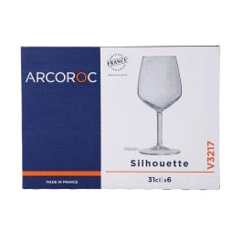 Arcoroc Copas Vidrio Silhouette 31 cL - Set de 6 Unidades Fabricadas en Francia