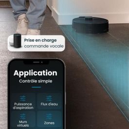 EZIclean I-BOT Z6 MAX - Robot aspirador y trapeador conectado 150 min - 2 kPa - 0,43 L - Negro EZIclean I-BOT Z6 MAX - Robot aspirador y trapeador conectado 150 min - 2 kPa - 0,43 L - Negro