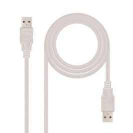 Nanocable Cable USB 2.0 con Conectores Tipo A Macho (A-M-A-M) 1 Metro Color Beis RoHS y 100% Testado