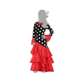 Disfraz Flamenca Sevillana Niña Infantil Rojo Negro 10-12 Años