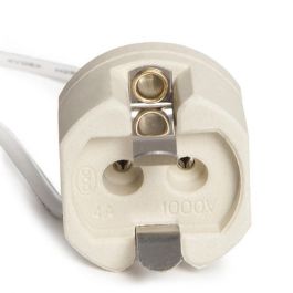 Portalámparas Cerámico G12 con Cable 160mm, 180ºC