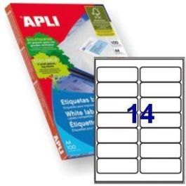 Apli Etiquetas Adhesivas 99,1x38,1 mm C/Romos 14x100 Inkjet-Láser Blanco Precio: 18.49999976. SKU: S8400900