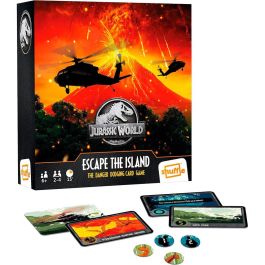 Shuffle Juego de Mesa Jurassic World, Rescata Dinosaurios en Isla Nublar, +6 Años