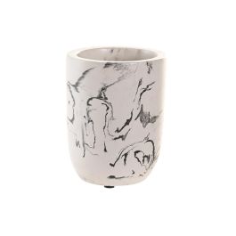 DKD Home Decor Vaso Cemento Blanco Negro Simil Mármol 7 x 9.5 x 7 cm Precio: 7.49999987. SKU: S3041006