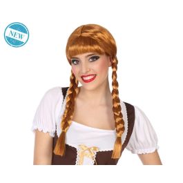 Peluca Castaña con Dos Trenzas 180 gr para Disfraces Tradicionales Campesina Niña Cuento Bávara Fiesta Temática Precio: 4.79000038. SKU: B14YGLGA37