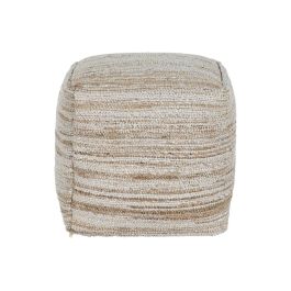 Reposapies Boho DKD Home Decor Blanco Natural 45 x 45 x 45 cm