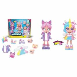 Bandai HEA26348 BAN3701405829490 - Muñeca Animakii Personalizable - Diseño Unicornio y Murciélago