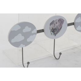 Perchero Pared Baby DKD Home Decor Gris 5 x 17 x 40 cm (6 Unidades) Perchero Pared Baby DKD Home Decor Gris 5 x 17 x 40 cm (6 Unidades)
