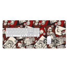 ERIK Alfombrilla Gaming One Piece 80x35cm Impermeable con Base Antideslizante y Bordes Reforzados para Teclado y Ratón