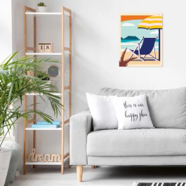 Ravensburger 23897 CreArt Pintar por números Adulto Relájate en la playa, Lienzo para pintar de 24x30 cm