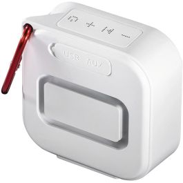 Hama Pocket 3.0 Altavoz Bluetooth Portátil Blanco Resistente al Agua IP67 Sonido Potente Batería 14h Conectividad USB-C y Jack