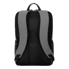 Targus Sagano Travel Mochila para Portátil 15.6 Pulgadas (39.6 cm) con Compartimento Seguro, Impermeable, Hecha de Material Reciclado RPET, 2 Bolsillos Frontales, Color Gris