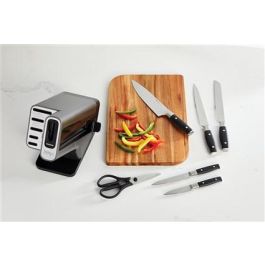 Ninja K32006EU Set de 6 Piezas Taco con Afilador Integrado, 5 Cuchillos, Tijeras Ninja Foodi de Acero Inoxidable Alemán Forjado