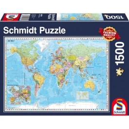 Schmidt Spiele Rompecabezas Planisferio 1500 Piezas