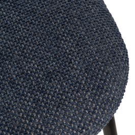 Silla Natural-Azul Tejido-Metal Salón 48 X 55 X 82,50 cm