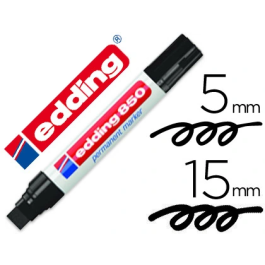 Edding Marcador Permanente 850 Negro (Set de 5) - Tinta Permanente Resistente al Agua y al Roce para Múltiples Superficies (Set de 5) Precio: 32.49999984. SKU: S8421365