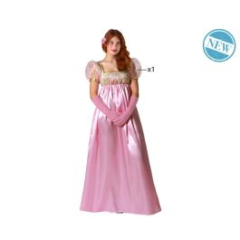 Disfraz Dama Inglesa Vestido Rosa Mujer Adulto Talla M-L Epoca