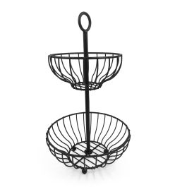 Inde Frutero Metal Doble 26.5x26.5x45.5 cm 4.73 kg (4 Unidades)