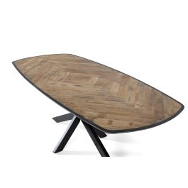 Giner & Colomer Mesa de Comedor en Madera de Mango con Estructura en Hierro Negro 220 cm