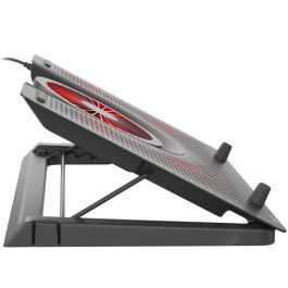 GENESIS Oxid 550 Base Refrigeradora para Portátil 17.3" (43.9 cm) 5 Ventiladores 2800 RPM, Iluminación LED Roja, Negro