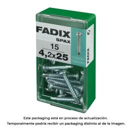 Fadix Tornillo Rosca Chapa Autotornillante CR 4,2x25mm. Caja de 15 Unidades para Unión de Chapas Metálicas.