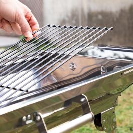 Barbacoa Plegable de Acero Inoxidable para Carbón ExelQ InnovaGoods Barbacoa Plegable de Acero Inoxidable para Carbón ExelQ InnovaGoods