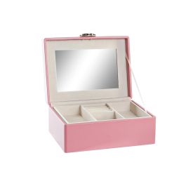 DKD Home Decor Joyero Glam Rosa de PU y MDF, Medidas 17 x 10 x 23 cm Precio: 21.49999995. SKU: S3039859