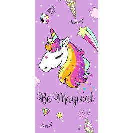 Secaneta Toalla Terciopelo Estampada Magical Rosa 75x150 cm