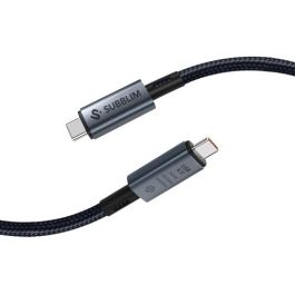 Cable USB-C a USB-C Subblim SUBCAB-C24010 1,5 m Negro Cable USB-C a USB-C Subblim SUBCAB-C24010 1,5 m Negro