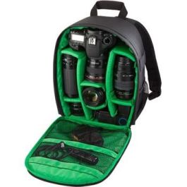 RIVACASE Kamerarucksack Green Mantis 7460 - Mochila para Cámara Verde/Negro con 8 Compartimentos