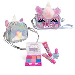 MARTINELIA 85509 Bolso Maquillaje Little Unicorn con Paleta de Sombras, Esmalte y Brillos Labiales - Set de Belleza +4 años