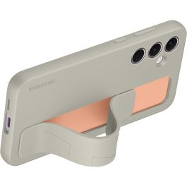 Samsung Funda Standing Grip para Galaxy A55 5G, Carcasa protectora con soporte de sobremesa, Resistente a golpes y rayones, Gris