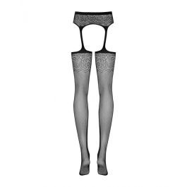 Medias con Liguero Obsessive S207 XL/XXL Negro Medias con Liguero Obsessive S207 XL/XXL Negro