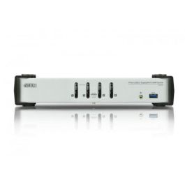 Aten CS1914 Interruptor KVM USB y DisplayPort 3840x2160 Pixeles Negro y Gris